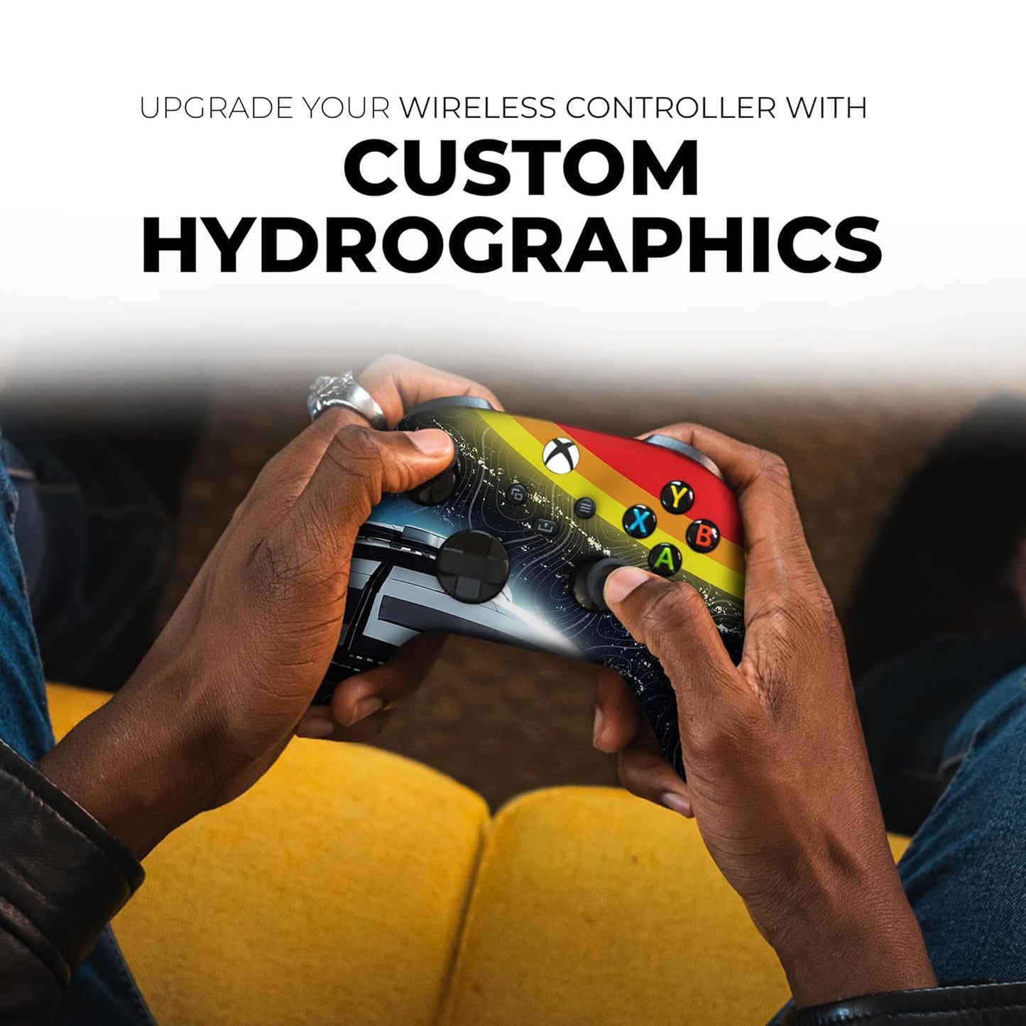 DreamController Cosmic Voyagger Custom X-box Controller Wireless compatible with X-box One/Series X/S Proudly Customized in USA with Permanent HYDRO-DIP Printing (NOT JUST A SKIN)