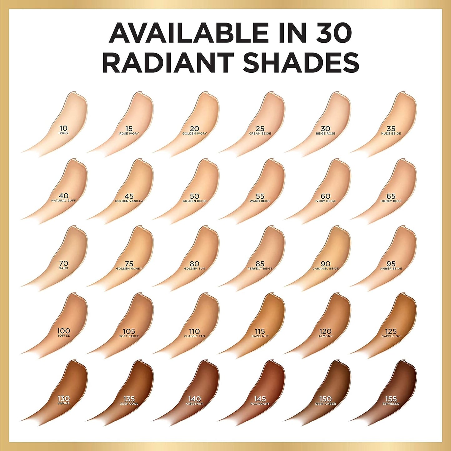 L'Oreal Paris Age Perfect Radiant Serum Foundation with SPF 50, Sienna, 1 Ounce