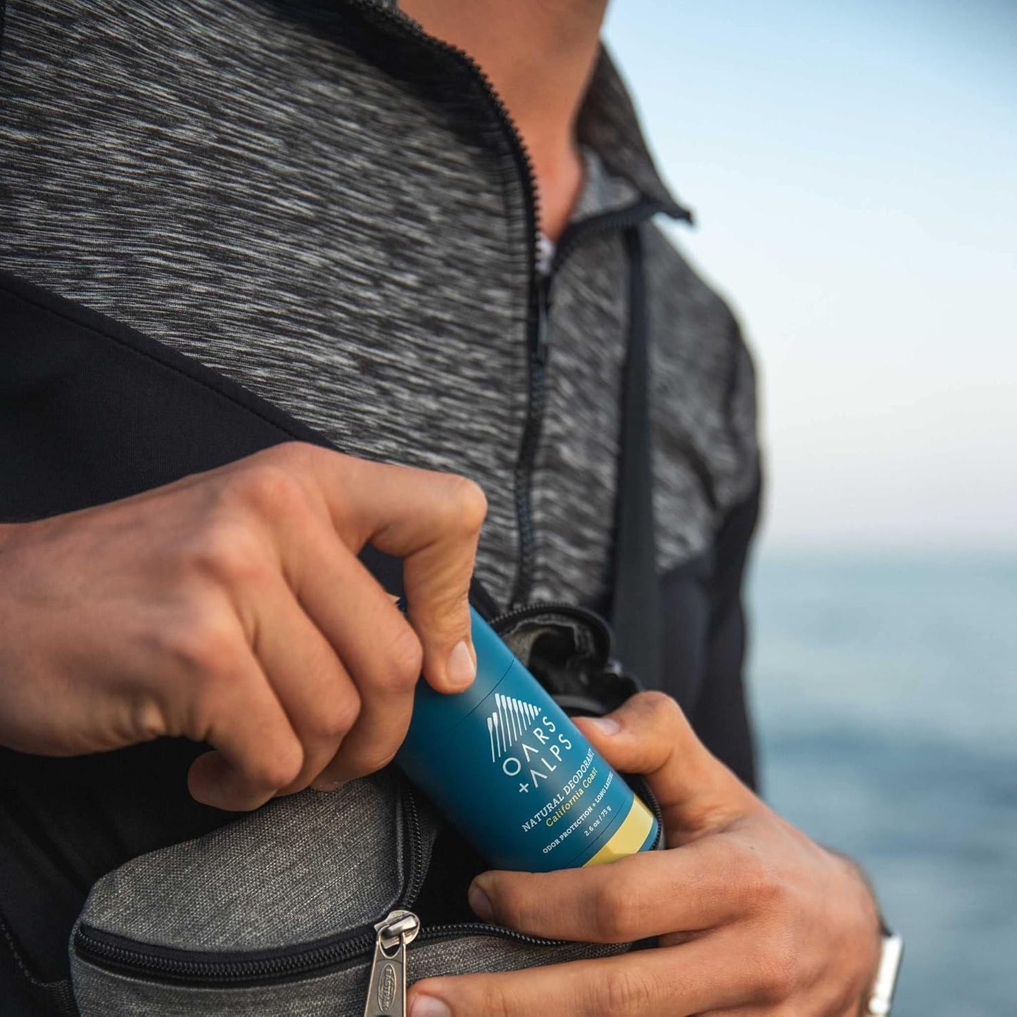 Oars + Alps Aluminum Free Deodorant for Men and Women, Dermatologist Tested and Made with Clean Ingredients, Travel Size, California Coast, 3 Pack, 2.6 Oz Each