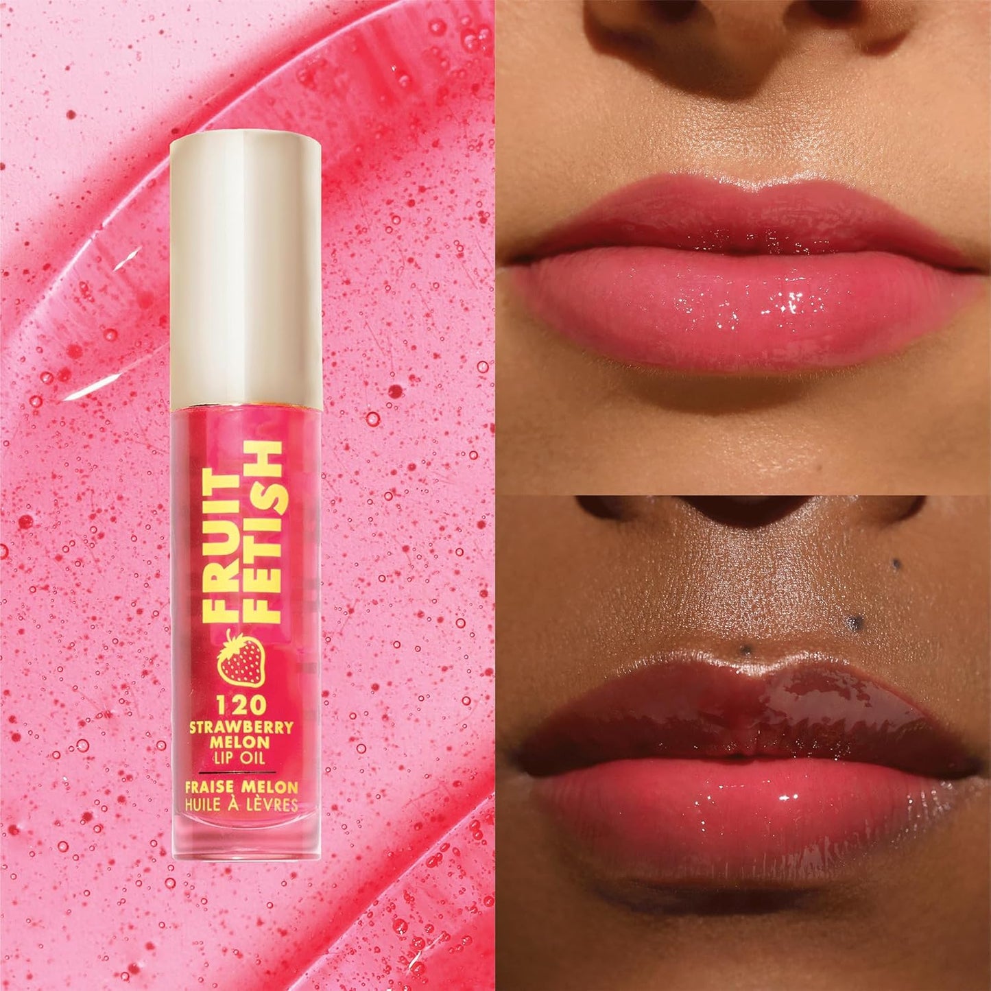Milani Lip Oil with Vitamin E for Instant Hydration, Fruit Extract Infused Lip Treatment and Moisturizing Lip Gloss - Strawberry Melon