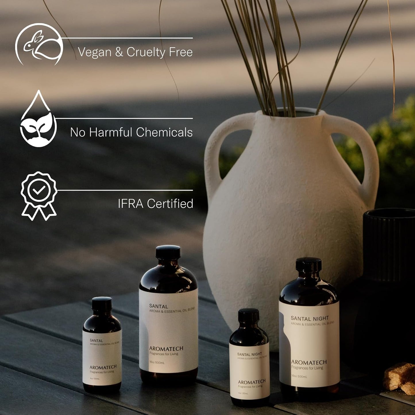 Aromatech White Tea & Bamboo Aroma Essential Oil Blend: Luxury Hotel Inspired Aromatherapy with for Ultrasonic Diffusers & Nebulizers - 16.9 fl oz, 500 mL