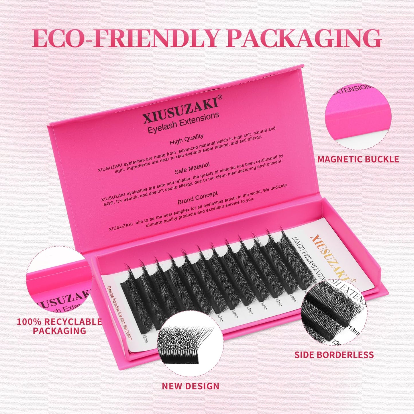 W Lash Extensions Supplies 7D Eyelash Extensions W Shape 0.07mm Thickness D Curl 9mm Premade Fans Easy Fan Lashes Volume Matte Black 12 Rows Crisscross Eye Lashes(W-7D-0.07-D,9mm)