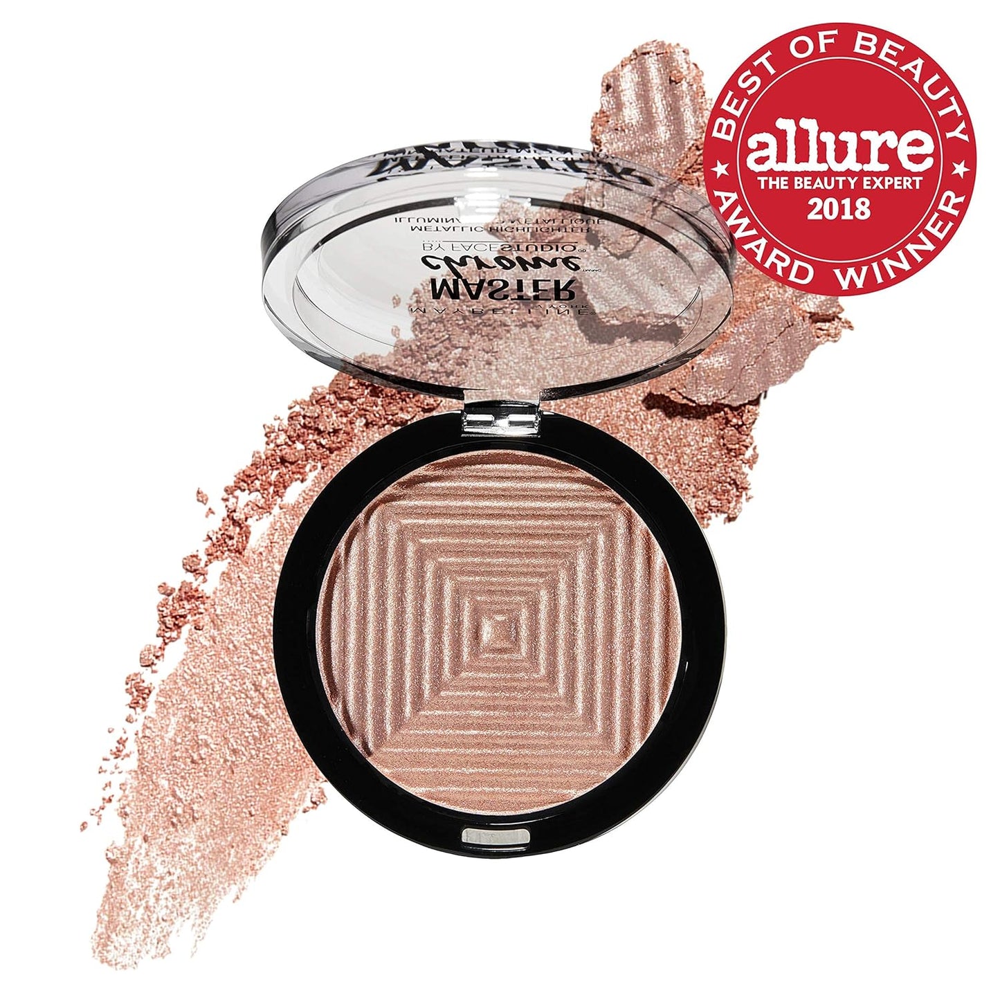 Maybelline New York Facestudio Master Chrome Metallic Highlighter Makeup, Molten Rose Gold, 0.24 Ounce (Pack of 2)