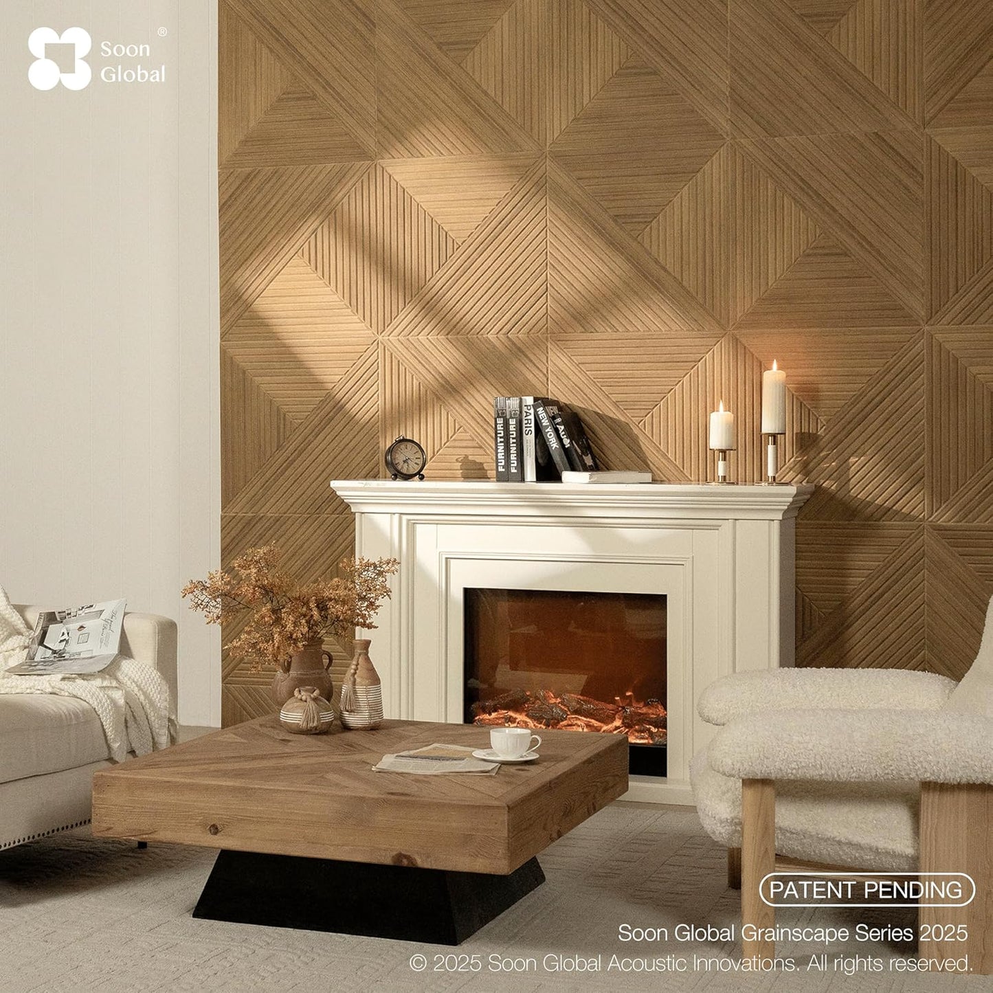 Acoustical Wall Panels, 6-Piece 23.62 X 23.62 Inches Art Acoustic Panels, Decorative Acoustic Panels, Acoustic Wall Panels, Sound Absorbing Wall Art, Arcadian Vortex