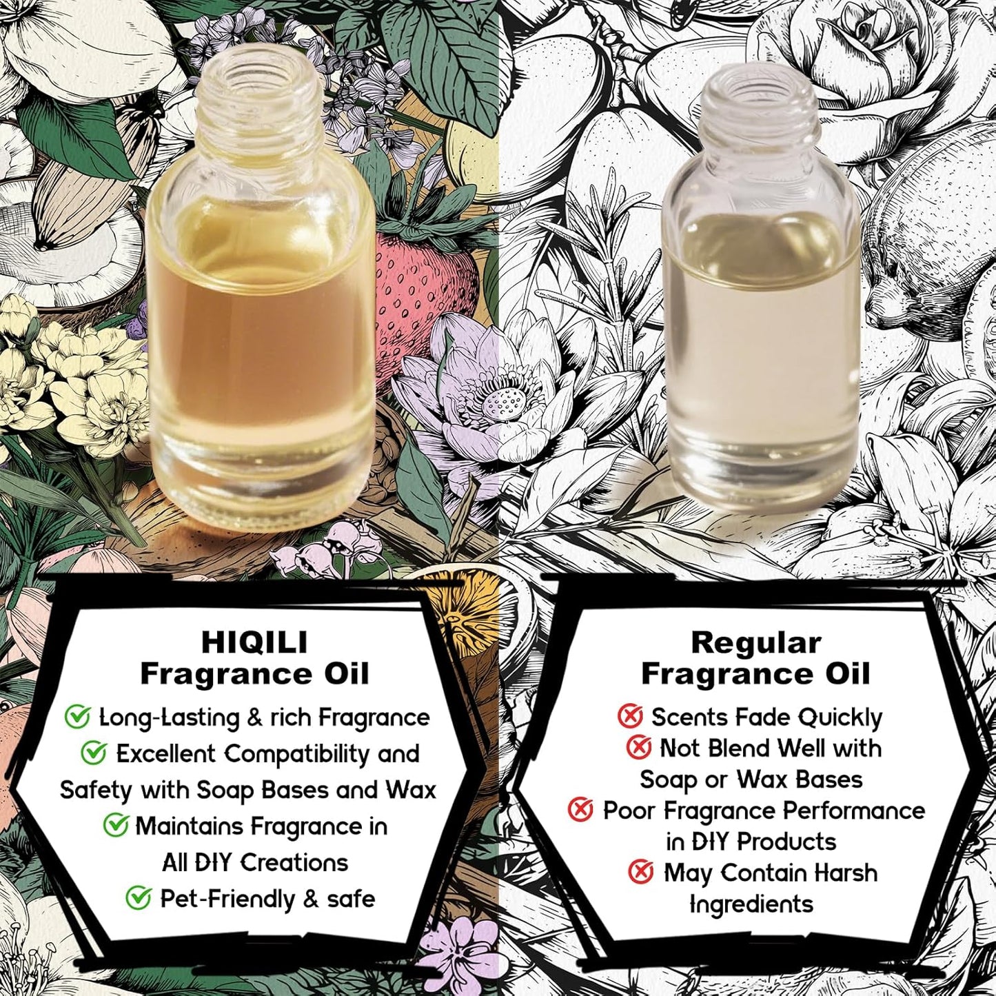 HIQILI Flower of The Dragon Fragrance Oil for Diffuser, Inspired by Td.Orient Fiore-deDrago, Candle, Soap, Perfume & Linen Spray Making, Vanilla Cream Scent, Long-Lasting Aroma - 5.07 Fl Oz