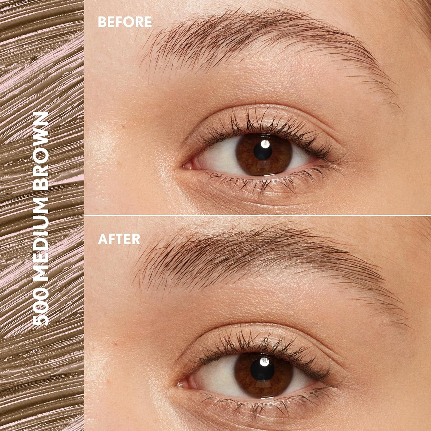 CoverGirl Clean Fresh Brow, 500 Medium Brown, Eyebrow Gel, Long-Lasting, Vegan Formula, Natural Looking, Easy to Apply, Doesn't Smudge, 0.18oz