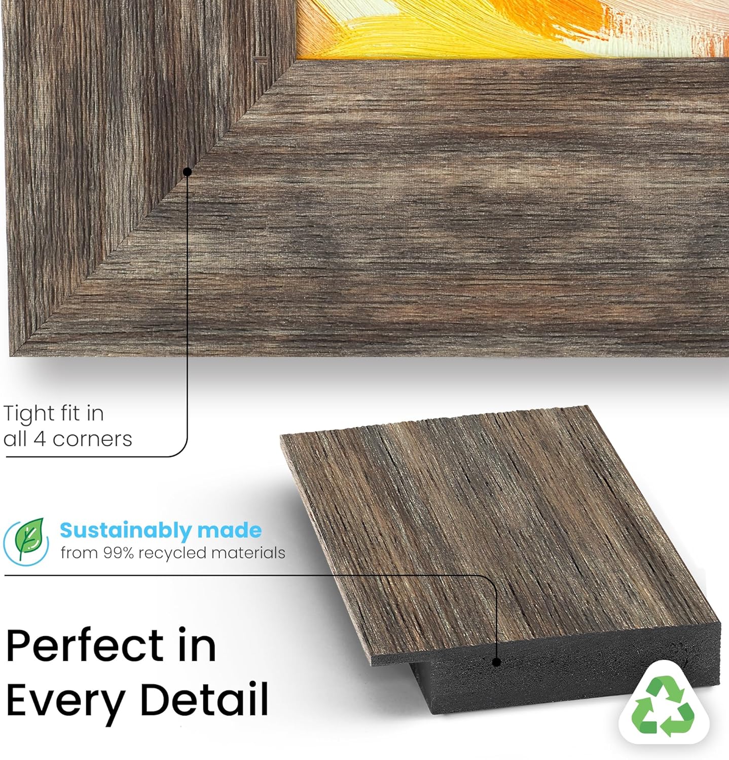 Distressed Barnwood 50" Premiere Deco TV Frame - Compatible ONLY with Samsung The Frame TVs (Fits 2021-2025, LS03A, LS03B, LS03C, LS03D, LS03FA)