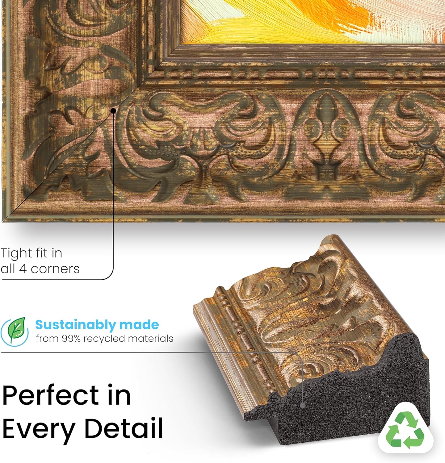 Tuscan Copper 3" Color Chip Premiere Deco TV Frame (32",43",50",55",65",75",85") Compatible ONLY with Samsung The Frame and Pro TVs (Fits 2021-2025, LS03A,LS03B,LS03C,LS03D,LS03FA,LS03FW)