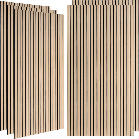 5 Pack Large Acoustic Wall Panels 47.2 x 23.6 x 0.4 Inch Sound Proof Sound Absorbing Polyester Fiber Panels Self-Adhesive Decorative Acoustic Panels for Home Studio, Office, Recording