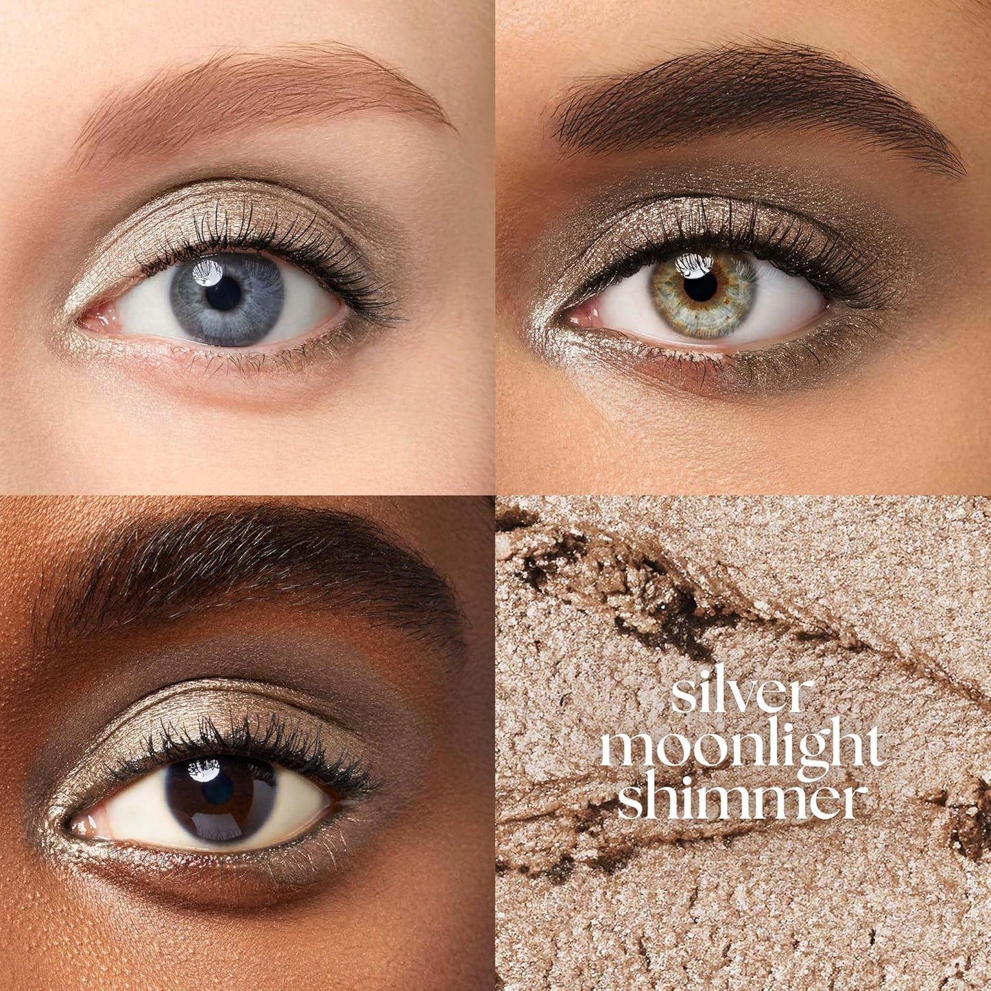 Julep Eyeshadow 101 Cream-to-Powder Waterproof Shadow Stick – Silver Moonlight Shimmer – Long-Lasting, Crease-Proof, Medium Golden-Beige Shimmer Eyeshadow with Built-in Smudger